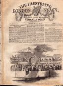 Queen Victoria State Visit to Ireland Antique 175 Years Old Complete Newspaper.