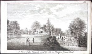 Windsor Great Park Grotto Rare Georgian Copper Antique Engraving 1776-94.