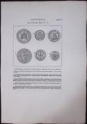 Cornwall Seals of Borough Towns Rare 211 Years-Old Antique Copper Plate Etching 3.