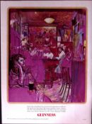 Guinness 1968 Original 57 Years-Old Print Harrys New York Bar in Paris- G.E. 4437B