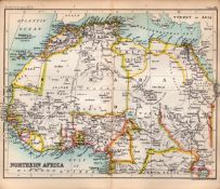 Northern Africa Double Sided Victorian Antique 1898 Map.