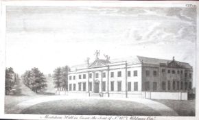 Essex Moulsham Hall Rare Georgian Copper Antique 1776 Engraving-150.