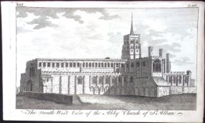 London St Albans Abbey Church Rare Georgian Copper Antique 1776 Engraving-97.