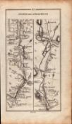 Ireland Rare Antique 1777 Road Map Dublin to Ballyshannon, Donegal & Killlybeggs