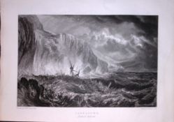 J.M.W Turner “Ilfracombe North Devon” Views from a Southern Coast Rare Copper Engraving-45