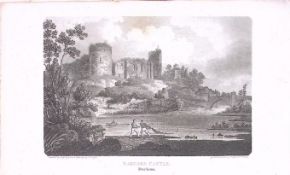 Durham Barnard Castle Antique 212 Years-Old Steel-Engraving-150