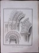 Cornwall Saxon Architecture 211 Years-Old Rare Antique Copper Plate Etching By S Lyons