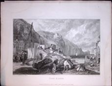 J.M.W Turner “Comb Martin North Devon” Views from a Southern Coast Rare Copper Engraving-46