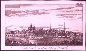 City of Hereford Rare 1776 Georgian Copper Plate Antique Engraving -62