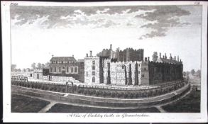 Gloucestershire Berkeley Castle Rare Georgian Copper Antique 1776 Engraving-152.