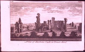 Dorset-Sherbourne Castle Rare 1776 Georgian Copper Plate Antique Engraving -61