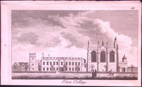 Eton College Rare 1776 Georgian Copper Plate Antique Engraving -73