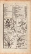 Ireland Rare Antique 1777 Double Sided Road Map Road from Dublin To Londonderry.