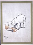 Cecil Aldin Antique Zoo Babies Coloured Scarce Illustration “The Dingo”-1