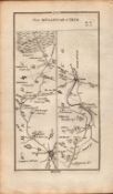 Ireland Rare Antique 1777 Road Map Mullingar to Trim Athlone-244
