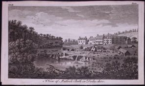 Matlock Bath Derbyshire Rare 1776 Georgian Copper Plate Antique Engraving -34
