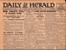 Irish War of Independence Reports Lord Mayor of Cork Murdered 1920.