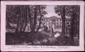 Kings College Cambridge Rare 1776 Georgian Copper Antique Engraving-7a