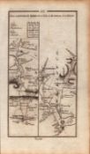 Ireland Rare Antique 1777 Road Map Kildare to Athy And to Carlow-156