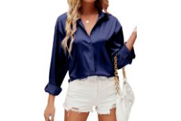 9 x Women's Satin Shirts Lrt