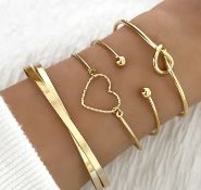 10 x 4 Pcs Elegant & Sexy Iron Bangle Bracelet Set