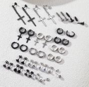 New! 20 Pairs Stainless Steel Earrings
