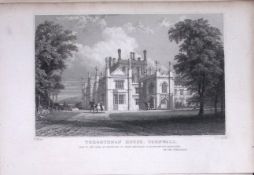 Cornwall Truro Tregothnan House Antique 193 Years-Old Steel-Engraving-3