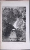 Cornwall Boscastle St Knighton’s Kieve Antique 193 Years-Old Steel-Engraving-27
