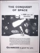 Guinness 67 Years-Old Advert 1958 Conquest of Space Print: G.E.2878-H