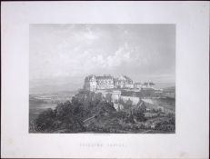 Stirling Castle Scotland Victorian Antique 152 Years-Old Engraving-9