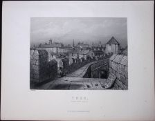 Yorkshire View of The City of York Antique 150 Years-Old Engraving-6