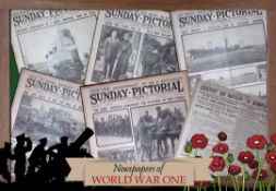 Collection 5 WW1 Authentic Antique Newspapers War Reports & Pictures-19