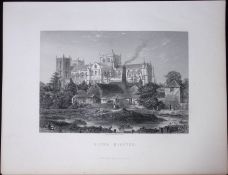 Yorkshire Ripon Minster Victorian 1875 Antique 150 Years-Old Engraving-9