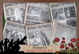 Collection 5 WW1 Authentic Antique Newspapers War Reports & Pictures-11.