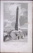 Dublin Kings Visit To Kingstown 194 Years Old Antique Steel Engraving-34
