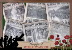 Collection 5 WW1 Authentic Antique Newspapers War Reports & Pictures-15.