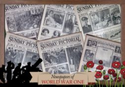 Collection 5 WW1 Authentic Antique Newspapers War Reports & Pictures-14.