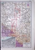 WW1 Western Front Dixmude To Arras Battle Lines Coloured Antique Map