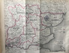 Antique 139 Years-Old Scarce Map County Essex 1885 Boundary Changes.
