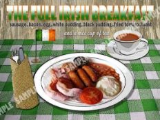 Traditional Full Irish Fry Breakfast Large Metal Wall Art