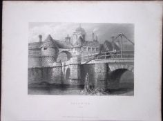 Kent Kingsgate Bay Isle of Thanet WH Bartlett 1842 Antique Steel Engraving-113
