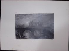 J.M.W Turner Rare “Alnwick Castle Northumberland” 1873 Picturesque Views in England-39