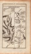 Ireland Rare Antique 1777 Detailed Road Map From Dublin to Tralee Dingle Kerry