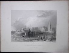 Liverpool St Nicholas Church WH Bartlett 1842 Antique Steel Engraving-104