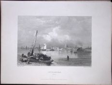 Southampton View of The City WH Bartlett 183 Years-Old Antique Steel Engraving-19