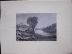 J.M.W Turner Rare “Tamerton Castle Cornwall” 1873 Picturesque Views in England-17