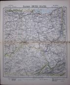 1883 Antique Letts Map United States Ohio, West Virginia, Kentucky, Indiana-4