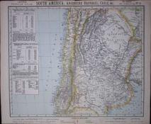 1883 Antique Coloured Letts Map South America Argentina, Peru-21