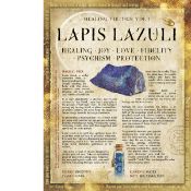 Lapis Lazuli Crystals Gem Stone Healing Extra Large Designed Metal Wall Art