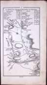 Ireland 245 Years -Old Antique Road Map Dublin to Downpatrick- 8